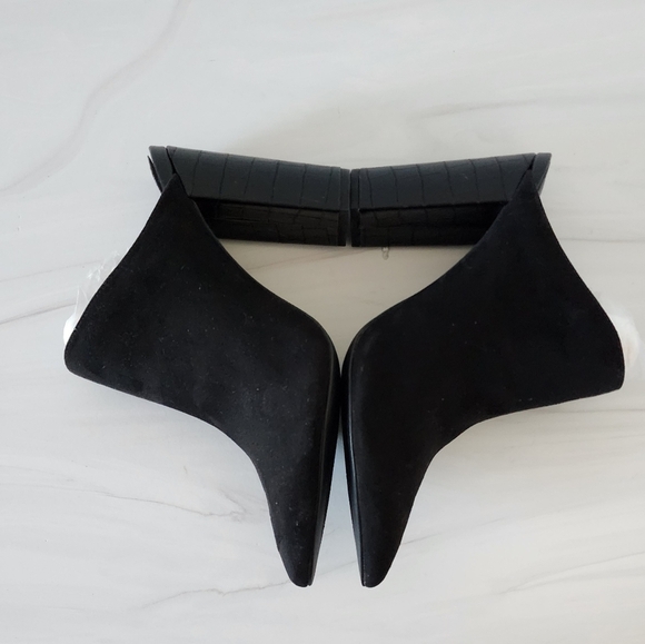 Qupid Women's Casual Black Suede Mules Heel Size 10 - Picture 3 of 9